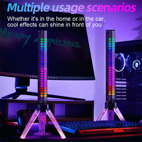 L026Z Music Sync Sound-activated Pickup Gaming Ambient Lamp with Illuminated Bracket, L026Z