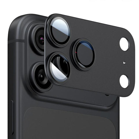 ENKAY Anti-reflection Camera Lens Frosted Armor Aluminium Alloy Tempered Glass Film, For iPhone 18 Pro, For iPhone 18 Pro Max