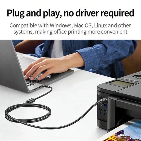 UGREEN US104 10328 USB Type-A to Type-B Square Interface Printer Connection Cable, Length: 3M, US104