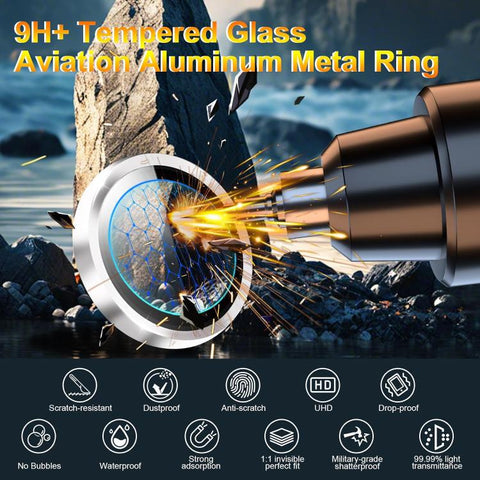 Kalebol No Flicker Ultra-Thin Individual Camera Lens Tempered Glass Film, For iPhone 18 Pro, For iPhone 18 Pro Max