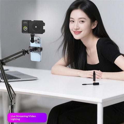 MJ-15 For Live Streaming Photography Portable RGB LED Fill Light with Dual Knob, MJ-15