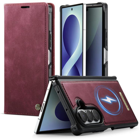 CaseMe C49 Magnetic RFID Blocking Detachable Wallet Leather Phone Case, For Galaxy Z Fold8 5G, For Galaxy Z Fold8 Ultra 5G