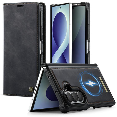 CaseMe C49 Magnetic RFID Blocking Detachable Wallet Leather Phone Case, For Galaxy Z Fold8 5G, For Galaxy Z Fold8 Ultra 5G