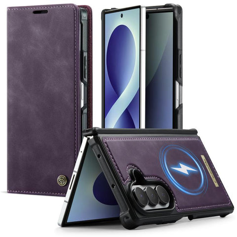 CaseMe C49 Magnetic RFID Blocking Detachable Wallet Leather Phone Case, For Galaxy Z Fold8 5G, For Galaxy Z Fold8 Ultra 5G