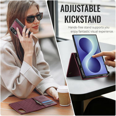 CaseMe C49 Magnetic RFID Blocking Detachable Wallet Leather Phone Case, For Galaxy Z Fold8 5G, For Galaxy Z Fold8 Ultra 5G