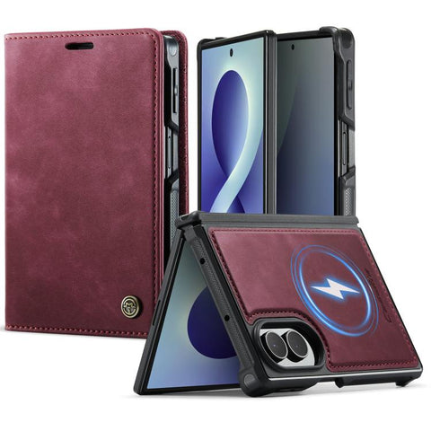 CaseMe C49 Magnetic RFID Blocking Detachable Wallet Leather Phone Case, For Galaxy Z Fold8 5G, For Galaxy Z Fold8 Ultra 5G