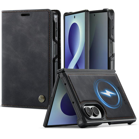 CaseMe C49 Magnetic RFID Blocking Detachable Wallet Leather Phone Case, For Galaxy Z Fold8 5G, For Galaxy Z Fold8 Ultra 5G
