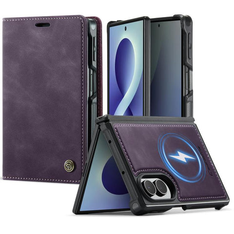 CaseMe C49 Magnetic RFID Blocking Detachable Wallet Leather Phone Case, For Galaxy Z Fold8 5G, For Galaxy Z Fold8 Ultra 5G