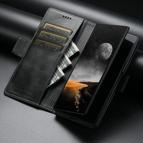 Suteni Calf Texture Horizontal Flip Leather Phone Case, For Galaxy Z Fold8 Ultra 5G, For Galaxy Z Fold8  5G, For Galaxy Z Fold7 5G
