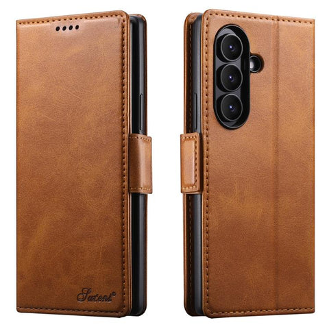 Suteni Calf Texture Horizontal Flip Leather Phone Case, For Galaxy Z Fold8 Ultra 5G, For Galaxy Z Fold8  5G, For Galaxy Z Fold7 5G