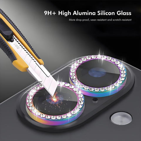 ENKAY AR Anti-reflection Individual Diamond Ring Camera Lens Glass Full Film, For iPhone 18 Pro / 18 Pro Max