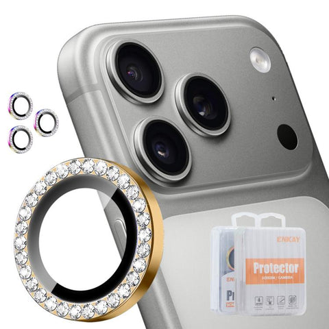ENKAY AR Anti-reflection Individual Diamond Ring Camera Lens Glass Full Film, For iPhone 18 Pro / 18 Pro Max