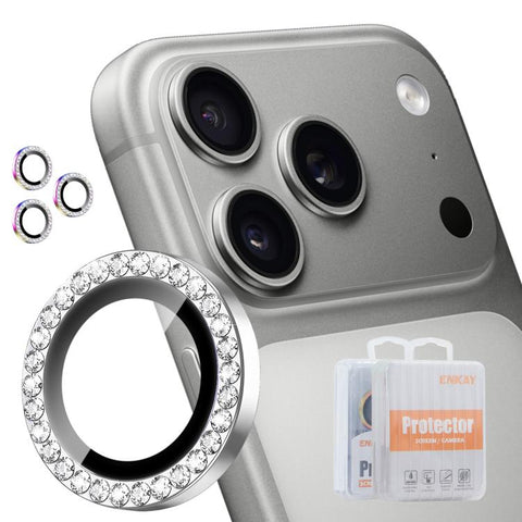 ENKAY AR Anti-reflection Individual Diamond Ring Camera Lens Glass Full Film, For iPhone 18 Pro / 18 Pro Max