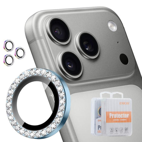 ENKAY AR Anti-reflection Individual Diamond Ring Camera Lens Glass Full Film, For iPhone 18 Pro / 18 Pro Max