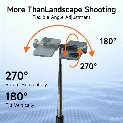 JMARY KT-209 98.5cm Selfie Stick Aluminum Alloy Foldable Tripod with Wireless Remote for Live Streaming, KT-209