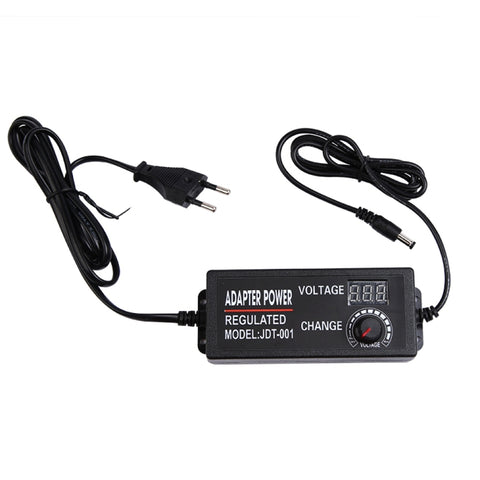 AC To DC Adjustable Voltage Power Adapter Universal Power Supply Display Screen Power Switching Charger, US 3-12-5A, EU 3-12-5A, US 3-24V-2A, EU 3-24V-2A, US 9-24V-3A, EU 9-24V-3A