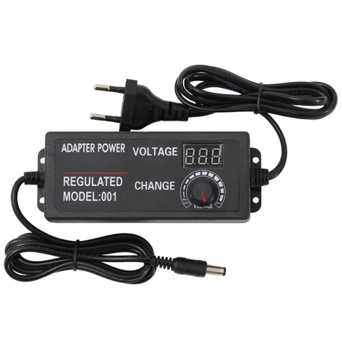 AC To DC Adjustable Voltage Power Adapter Universal Power Supply Display Screen Power Switching Charger, US 3-12-5A, EU 3-12-5A, US 3-24V-2A, EU 3-24V-2A, US 9-24V-3A, EU 9-24V-3A