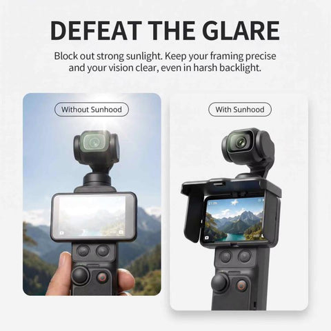 Screen Sun Hood Guard Foldable Screen Monitor Cover Protector, For DJI Osmo Pocket 4P / 4 / 3