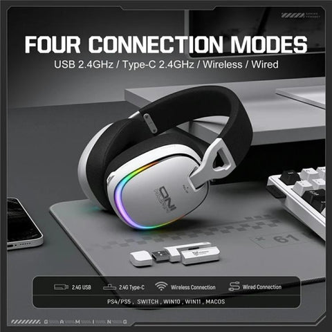 ONIKUMA GT805 RGB Light 4 Modes Wireless / Wired Gaming Headset