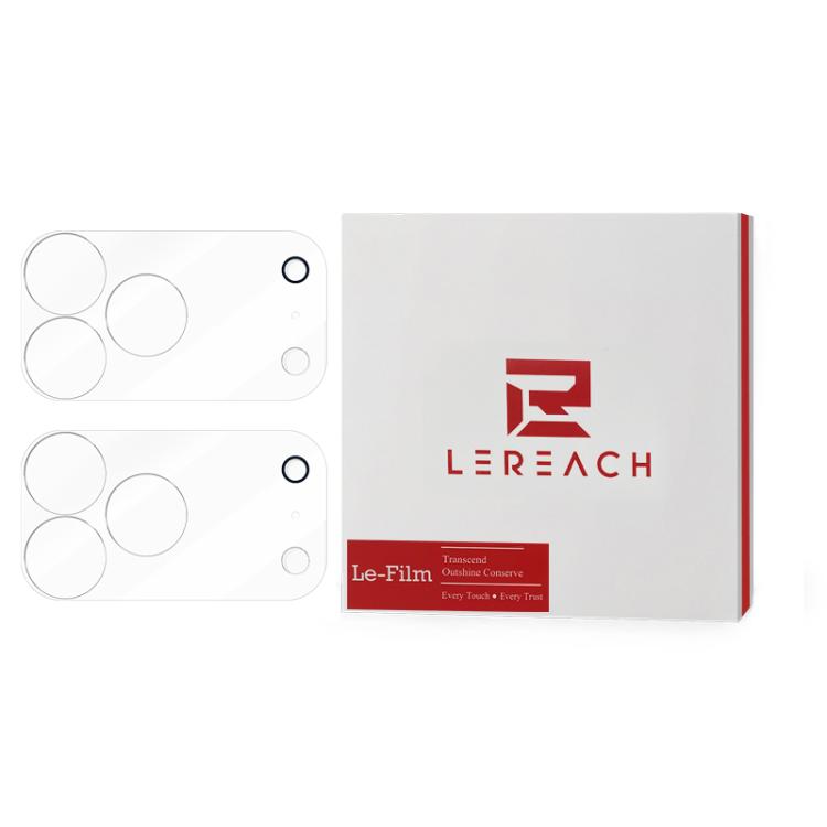 2Pcs/Set LeReach TF Series 3D Full Coverage Version HD Wear-Resistant Camera Lens Glass Film, For iPhone 18 Pro, For iPhone 18 Pro Max