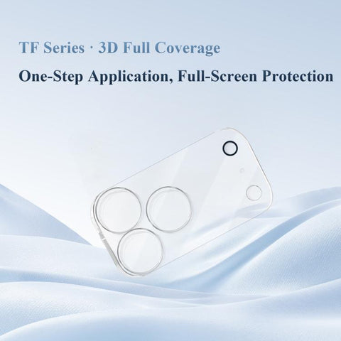 2Pcs/Set LeReach TF Series 3D Full Coverage Version HD Wear-Resistant Camera Lens Glass Film, For iPhone 18 Pro, For iPhone 18 Pro Max