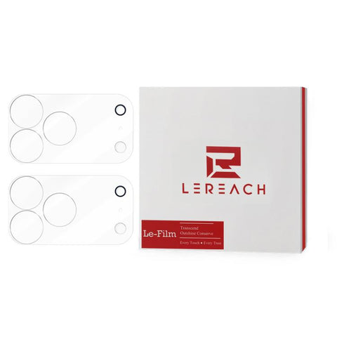 2Pcs/Set LeReach TF Series 3D Full Coverage Version HD Wear-Resistant Camera Lens Glass Film, For iPhone 18 Pro, For iPhone 18 Pro Max