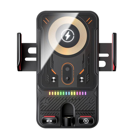 F19 15W Fast Charging Auto Clamping Magnetic Phone Holder Wireless Car Charger