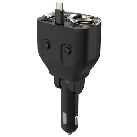 GE12 Voltage Display Independent Switch Multi-Port Car Charger 120W Cigarette Lighter Socket, GE12