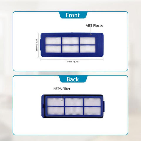 JUNSUNMAY 4 PCS/Pack Sweeper Clean Filters for Eufy RoboVac 11S Max / 15C Max / 30C Max / 25C Max / G10 / G20 / G30 Edge / G30 Verge / G32 Pro
