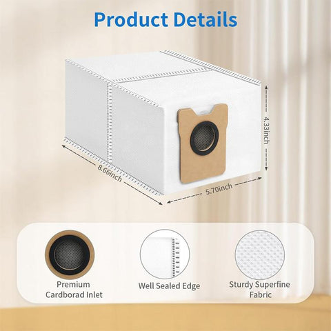 JUNSUNMAY 6 PCS/Pack Dust Bag for Eufy Robot Vacuum Omni C20 / C10