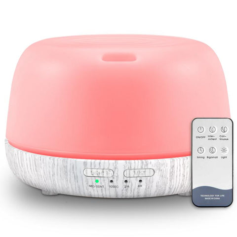 300ml Aromatherapy Diffuser, Essential Oil Diffuser with 7 Color Changing LED Lights, Ultrasonic Cool Mist Humidifier for Bedroom, Home, Office, White Wood Grain, Light Wood Grain, White, Dark Wood Grain