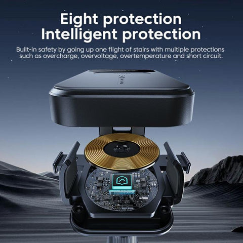 X17 15W Qi Wireless Charger Car 360-Degree Rotating Air Vent Phone Holder, X17