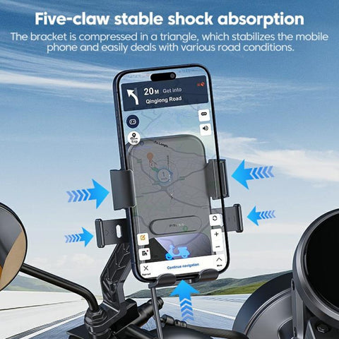 X18 15W Wireless Charging Phone Mount Waterproof 360-Degree Rotation for Electric Motorcycles, X18