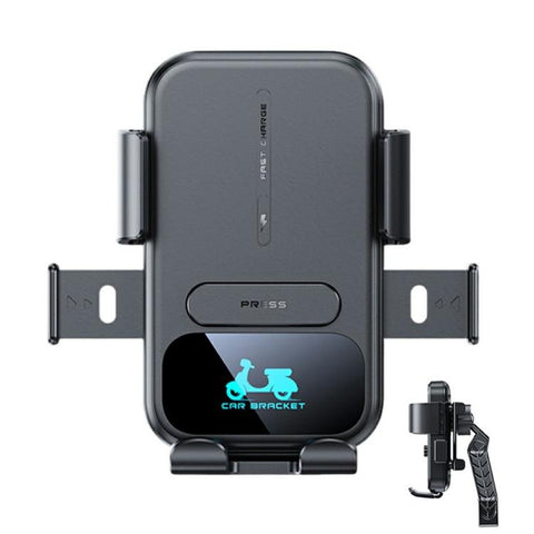 X18 15W Wireless Charging Phone Mount Waterproof 360-Degree Rotation for Electric Motorcycles, X18
