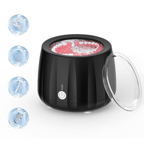 Ultrasonic Cleaning Machine 220ml Portable Ultrasonic Cleaner for Dentures, Glasses, Jewelry Cleaner, EU Plug, US Plug, UK Plug