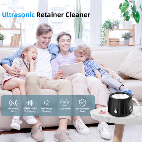 Ultrasonic Cleaning Machine 220ml Portable Ultrasonic Cleaner for Dentures, Glasses, Jewelry Cleaner, EU Plug, US Plug, UK Plug