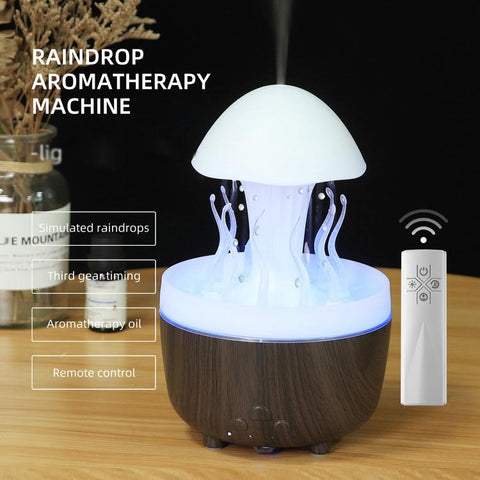 300ml Mushroom Jellyfish Aroma Diffuser Colorful Raindrop Humidifier, US Plug, UK Plug, EU Plug, AU Plug