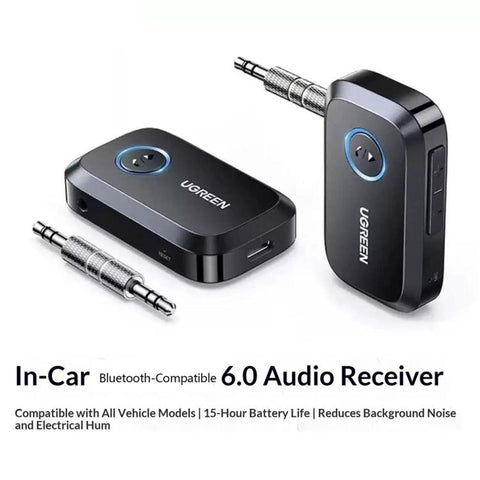 UGREEN CM596 Bluetooth-Compatible 5.4 Audio Receiver 3.5mm AUX Adapter for Car