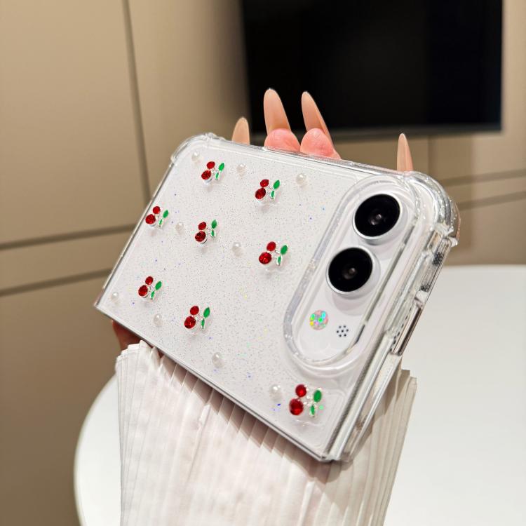 Epoxy Resin 3D Mini Cherry TPU Phone Case, For iPhone Duo