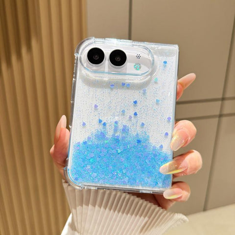 Sequins Glitter Gradient Epoxy TPU Phone Case, For iPhone Duo