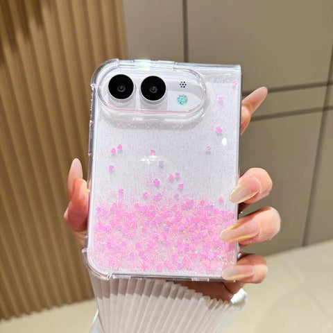 Sequins Glitter Gradient Epoxy TPU Phone Case, For iPhone Duo