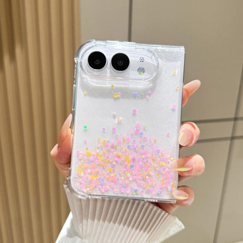 Sequins Glitter Gradient Epoxy TPU Phone Case, For iPhone Duo