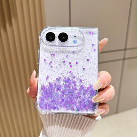 Sequins Glitter Gradient Epoxy TPU Phone Case, For iPhone Duo