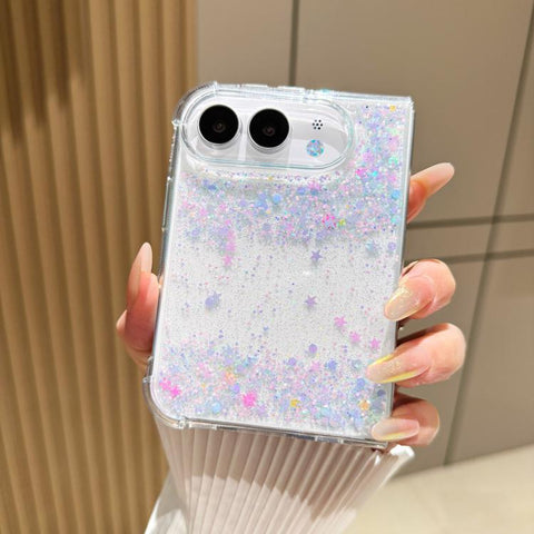 Sequins Glitter Gradient Epoxy TPU Phone Case, For iPhone Duo