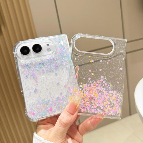 Sequins Glitter Gradient Epoxy TPU Phone Case, For iPhone Duo