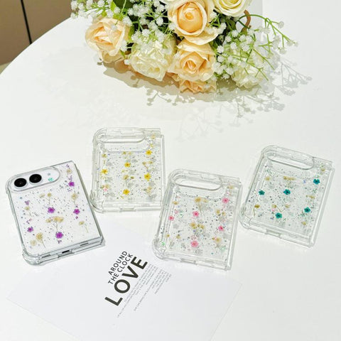 Gypsophila Flowers Pattern TPU Protective Phone Case, For iPhone Duo