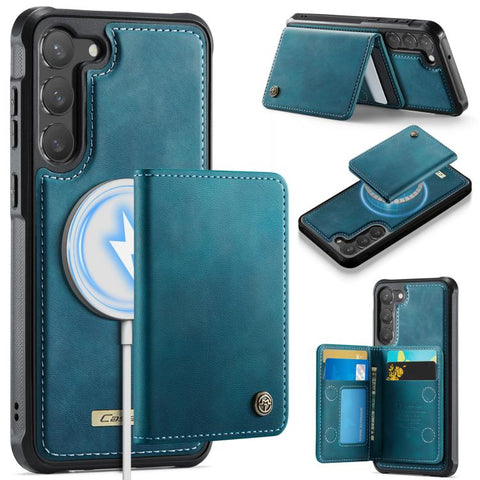 CaseMe Me80 Series Detachable Wallet Magnetic RFID Vegan Leather Phone Case, For Galaxy S23 5G