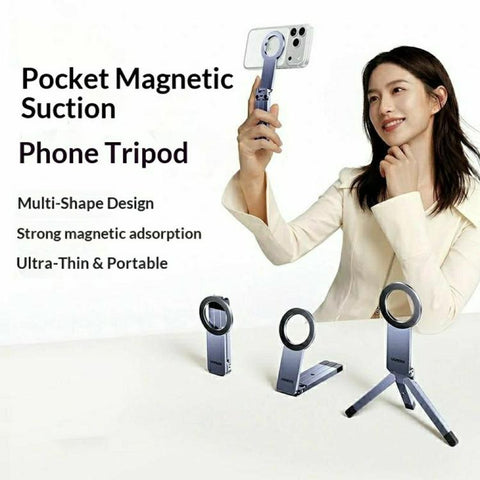 UGREEN LP962 75509 Portable Magnetic Phone Selfie Stick Tripod with 1/4 Thread Hole