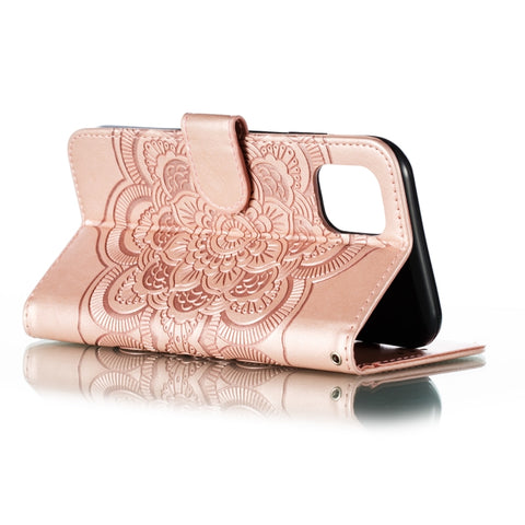 Mandala Embossing Pattern Horizontal Flip Leather Case for iPhone XIR（2019）, with Holder & Card Slots & Wallet & Photo Frame & Lanyard, For iPhone 11