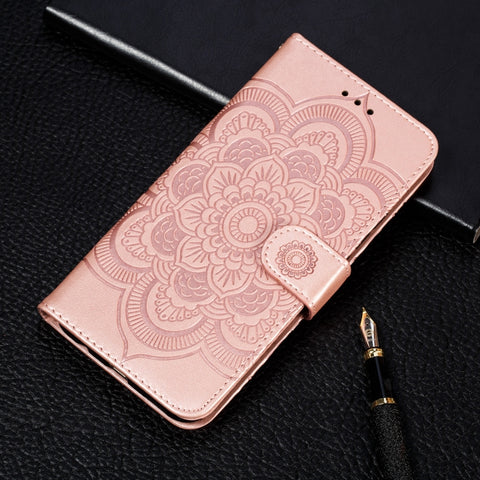 Mandala Embossing Pattern Horizontal Flip Leather Case for iPhone XIR（2019）, with Holder & Card Slots & Wallet & Photo Frame & Lanyard, For iPhone 11